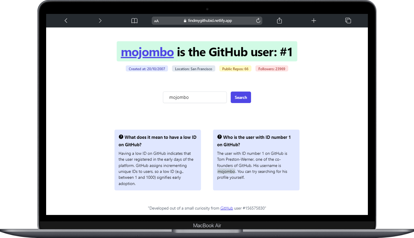 cómo saber mi id de github