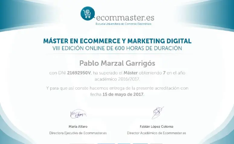 Master's Degree in E-commerce